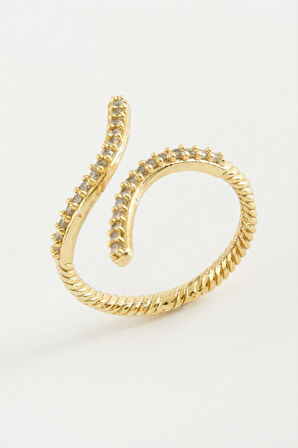 Yılan Zirkon Taşlı Yüzük