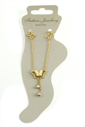 Kelebek Lüks Çelik Halhal