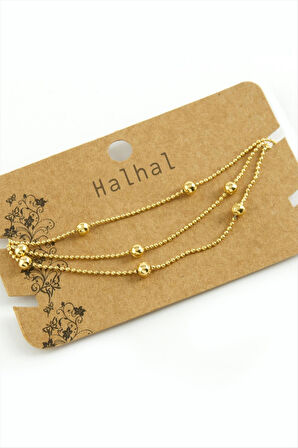 Üç Zincirli Lüks Çelik Halhal