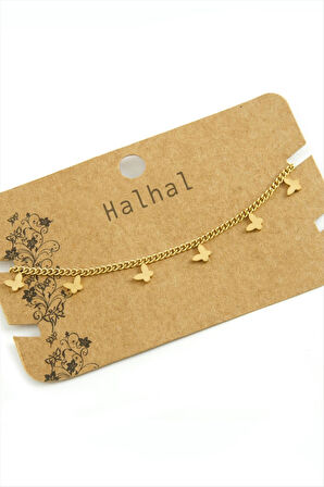 Kelebek Lüks Çelik Halhal