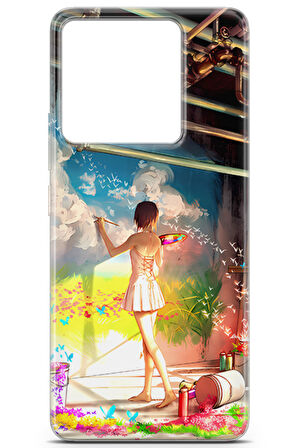 Xiaomi Poco X6 uyumlu Girls 6 HD Desenli Renkli Hayaller