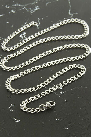 Düz Zincir Çelik Kolye 55 cm