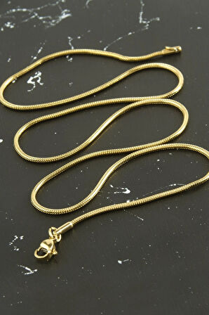 Silindir Zincir Çelik Kolye 55 cm