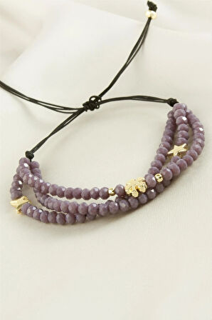 Üçlü Kristal Bileklik