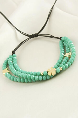 Üçlü Kristal Bileklik