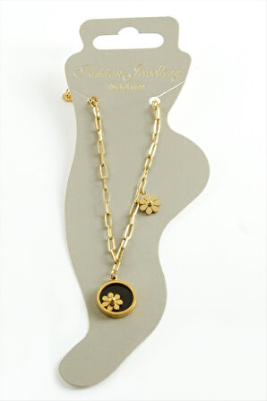 Çiçek Sedef Lüks Çelik Halhal