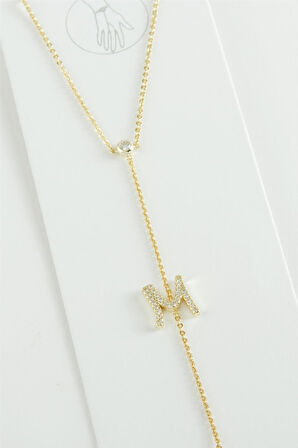 Harf Zirkon Taşlı Lüks Çelik Şahmeran