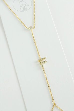 Harf Zirkon Taşlı Lüks Çelik Şahmeran