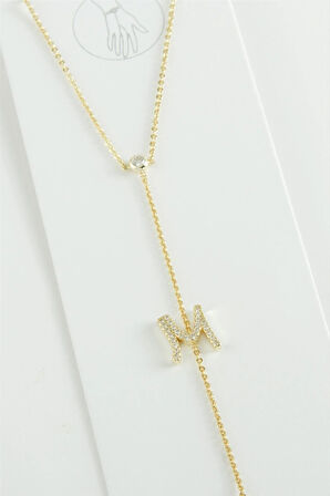 Harf Zirkon Taşlı Lüks Çelik Şahmeran