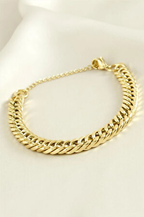 Düz Zincir Lüks Çelik Bileklik