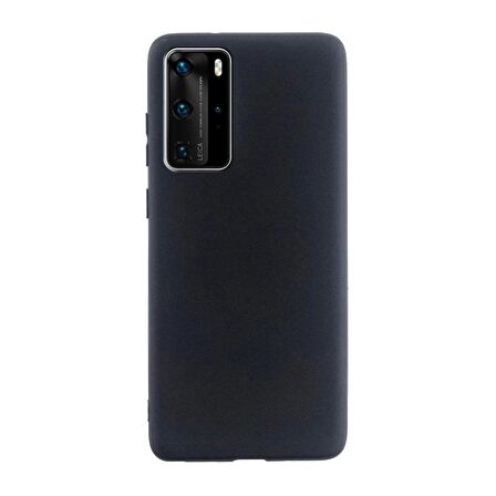 Smcase Huawei P40 Pro Kılıf Lüks Mat Silikon  Tam Kapatan Ekran Koruyucu