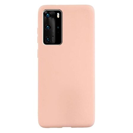 Smcase Huawei P40 Pro Kılıf Lüks Mat Silikon  Tam Kapatan Ekran Koruyucu