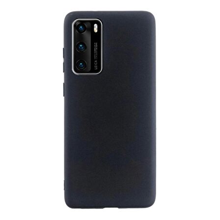 Smcase Huawei P40 Kılıf Lüks Mat Silikon  Tam Kapatan Ekran Koruyucu