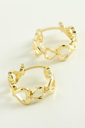 Kalp Kilitli Halka Küpe