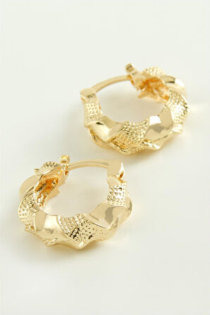 Burgulu Kilitli Halka Küpe