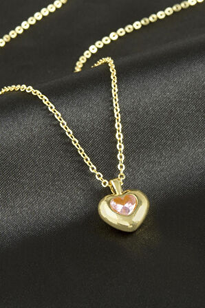 Kalp Taşlı Kolye