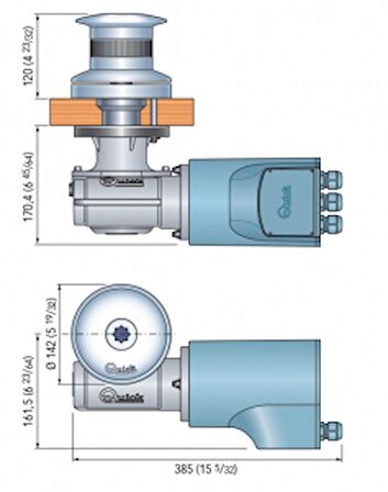 Quick Tumbler capstan 1500W 12V