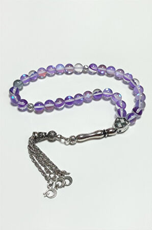 Neon Kuvars Doğaltaş Tesbih 8 mm