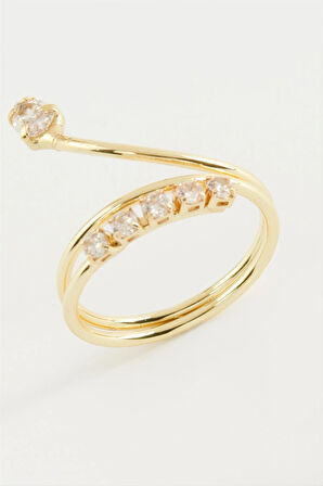 Yılan Zirkon Taşlı Yüzük