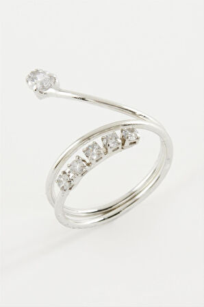 Yılan Zirkon Taşlı Yüzük