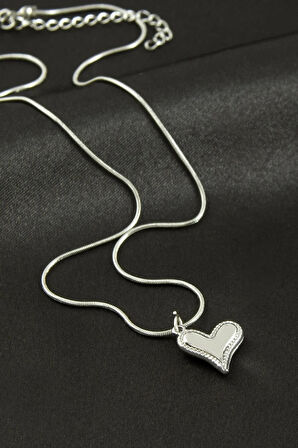Kalp Çelik Kolye