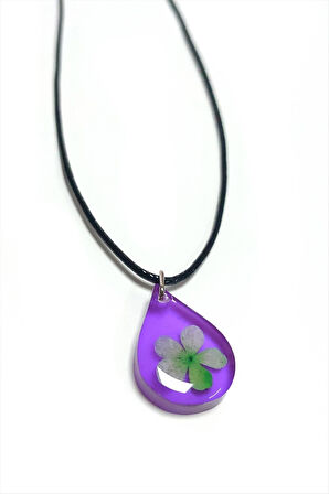 Kartopu Çiçeği Damla Epoksi Kolye