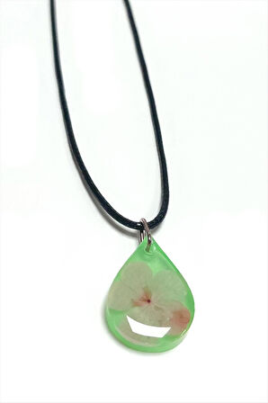 Kartopu Çiçeği Damla Epoksi Kolye