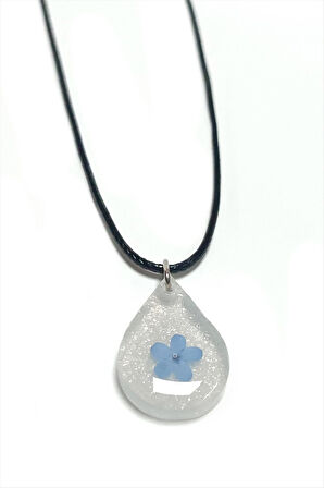 Unutma Beni Çiçeği Damla Epoksi Kolye