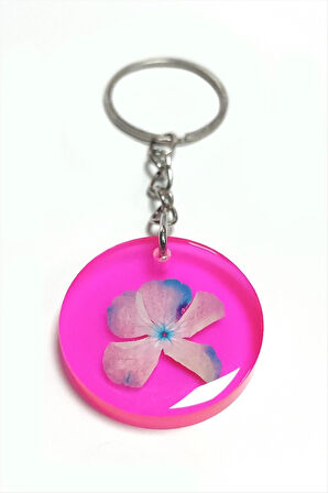 Kartopu Çiçeği Papatya Epoksi Anahtarlık