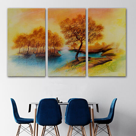 Harita Sepeti Yaz Mevsimi Manzaralı Kanvas Duvar Tablosu-1181