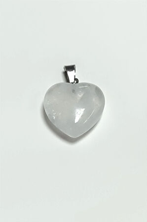 Kuvars Kalpli Doğaltaş Kolye Ucu Küçük 1,5 cm