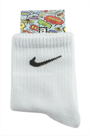Beyaz Kolej Çorap 8*28