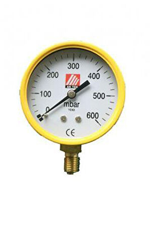 MANOMETRE 63MM 0-5 BAR YÜKSEK BASINÇ