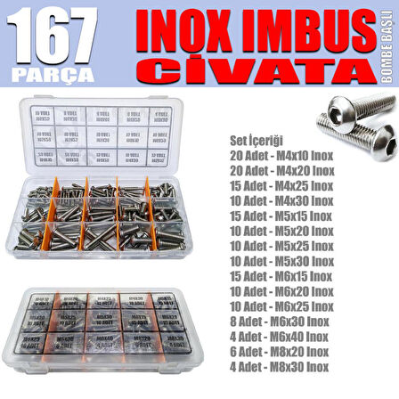 167 Parça Bombe Inox İmbus Set