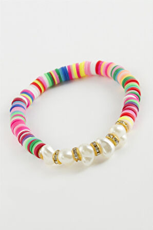 İnci Fimo Boncuk Bileklik