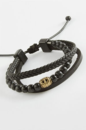 48 Adet Standlı Orjinal Deri Bileklik