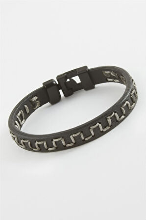 Labirent Kaliteli Suni Deri Bileklik