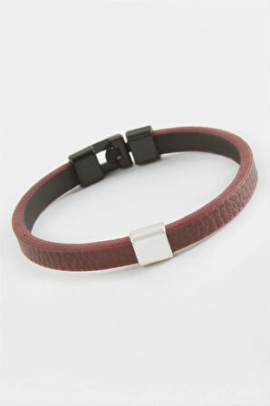 Kare Kaliteli Suni Deri Bileklik