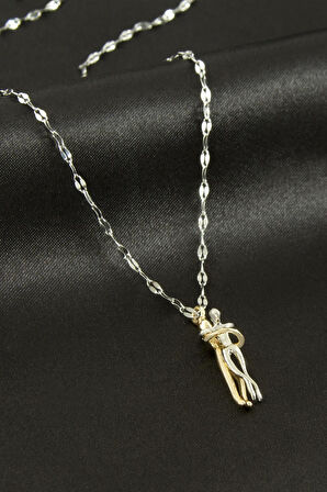 Aşkla Bağlı Çift Çelik Kolye