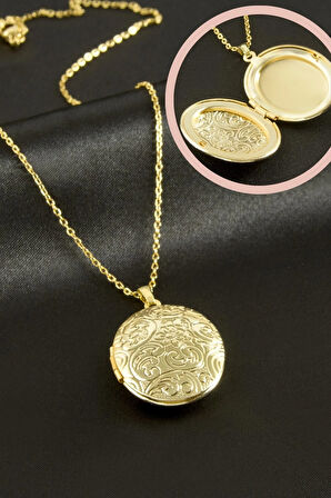 Oval Kapaklı Çelik Kolye