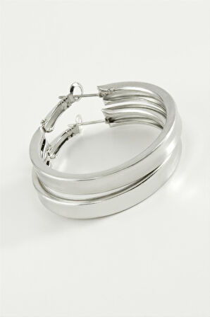 Düz Kare Halka Küpe 3,5 cm