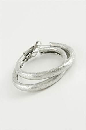 Simli Boru Halka Küpe 5,5 cm