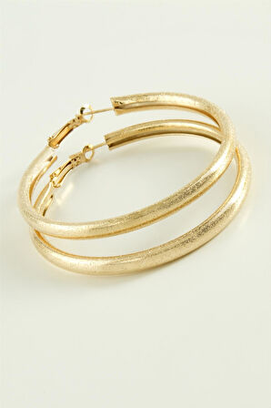 Simli Boru Halka Küpe 5,5 cm