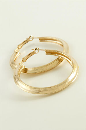 Oval Halka Küpe 4 cm