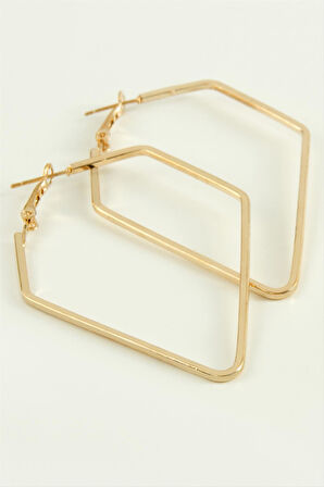 Dörtgen Halka Küpe 7 cm