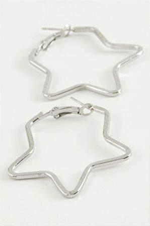 Yıldız Halka Küpe 6 cm