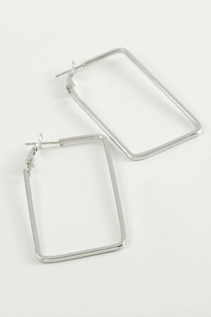 Dikdörtgen Halka Küpe 7 cm