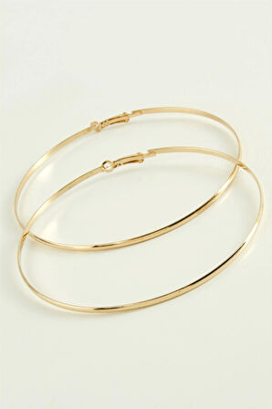 Düz Metal Halka Küpe 9-10 cm