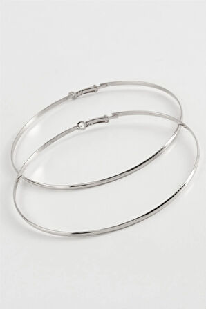 Düz Metal Halka Küpe 8-9-10 cm