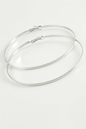 Noktalı Metal Halka Küpe 8-10 cm